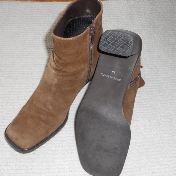 Brown Suede Ankle Boots - Picture 2 of 2
